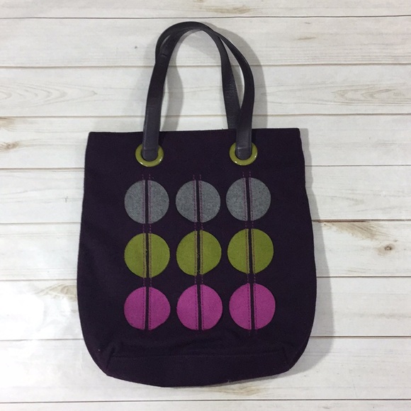 Boden Handbags - Boden Purple Polka Dot Tote Bag